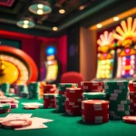 Engaging gambling experience with vibrant casino elements representing https://s8vip1.ink/ and exciting gameplay.