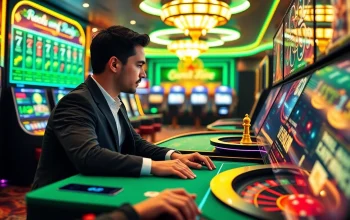 Players enjoying casino crypto en ligne with high-tech tables and vibrant gaming interfaces.