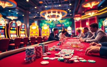 Experience thrilling gameplay at rikvip with vibrant casino tables and exciting gambling action.