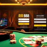 Engage with đăng nhập rr88 at a luxurious casino featuring vibrant gaming tables and roulette wheels.