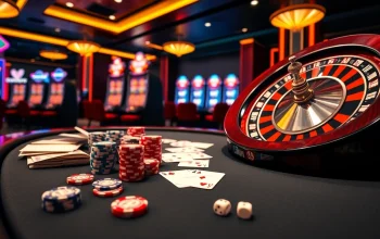 Gamble with excitement at https://23win.casino/ featuring poker chips and roulette wheel.